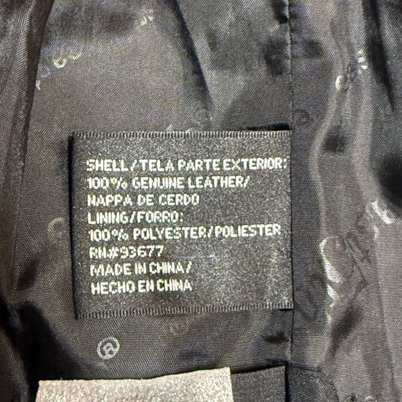 East 5th Women's Black Leather Jacket Petite X-Large - Picture 5 of 6